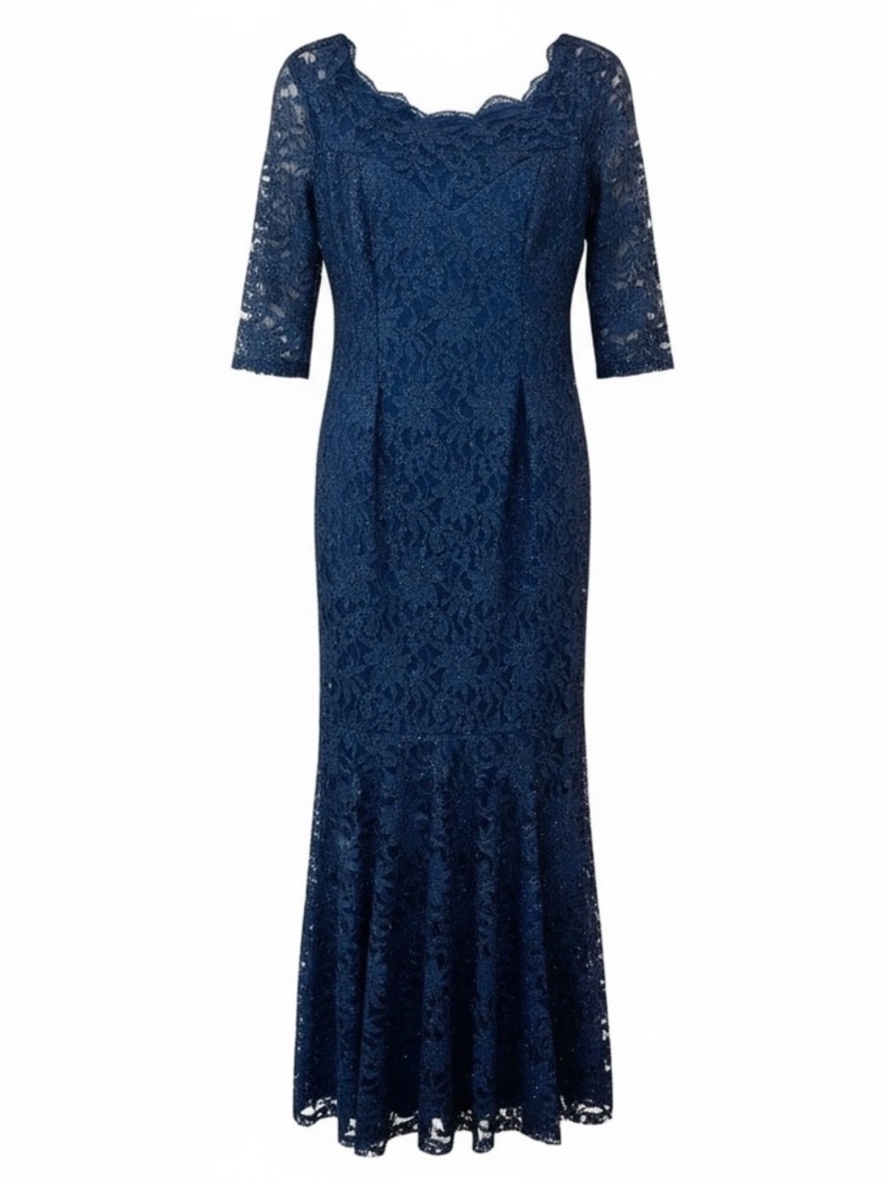 Navy Blue Lace Formal Mermaid Gown Mother Bride Off Shoulder Dress DECODE 1.8 - Picture 16 of 16
